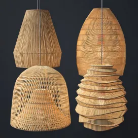 Rattan lighting set 2